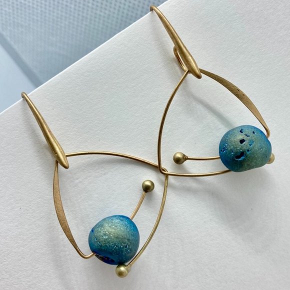 Jewelry - 💜BOGO💜matte gold tone artisan earrings